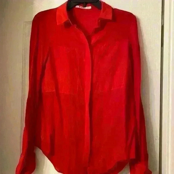 T by Alexander Wang Silk Button Up - Picture 2 of 6